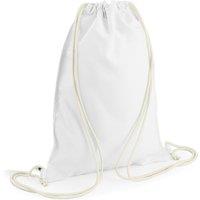 Bagbase Men's Sublimation Gymsac Drawstring Bag (5 Litres) Pack of 2 in White