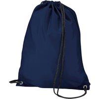 Bagbase Men's Budget Water Resistant Sports Gymsac Drawstring Bag (11L) Pack of 2 in Navy