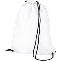 Bagbase Men's Budget Water Resistant Sports Gymsac Drawstring Bag (11L) Pack of 2 in White