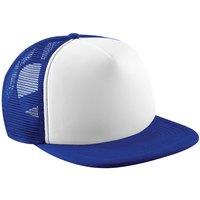 Beechfield Men's Vintage Plain Snap-Back Trucker Cap Pack of 2 in Bright Blue