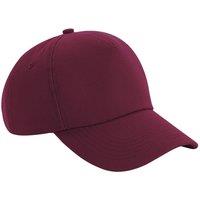 Beechfield Men's Authentic 5-Panel Cap in Burgundy