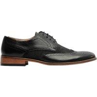Goor Men's 4 Eye Leather Lined Brogue Gibson Shoe in Black | Size: 9
