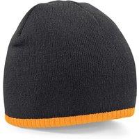 Beechfield Men's Plain Basic Knitted Winter Beanie Hat in Jet Black