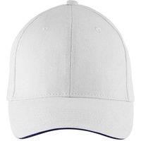 SOL'S Men's Buffalo 6 Panel Baseball Cap in Off-White