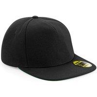Beechfield Men's Original Flat Peak Snapback Cap in Jet Black