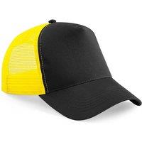 Beechfield Men's Half Mesh Trucker Cap Headwear in Black