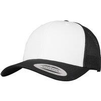 Flexfit by Yupoong Men's Retro Trucker Coloured Front Cap in Black