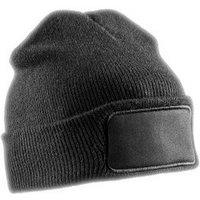 Result Men's Double Knit Printers Beanie in Black