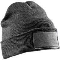 Result Men's Double Knit Printers Beanie in Grey