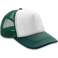Result Men's Padded 5 Panel Snapback Hat with Mesh Back in Bottle Green