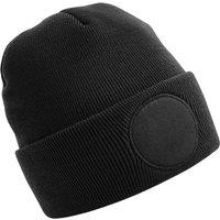 Beechfield Men's Circular Patch Beanie in Black