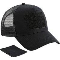 Beechfield Men's Patch Snapback Trucker Cap in Black