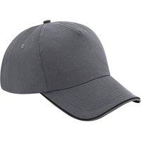 Beechfield Men's Authentic 5-Panel Cap in Grey