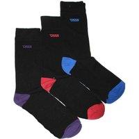 D555 Men's Pheonix Cotton Kingsize Socks (Pack of 3) in Blue | Size: 14-16