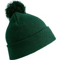Result Men's Pom Pom Beanie in Bottle Green