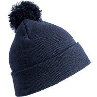 Result Men's Pom Pom Beanie in Navy