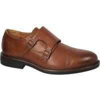Thomas Blunt Men's Double Monk Strap Formal Shoe with Cushioned Insole in Brown | Size: 9