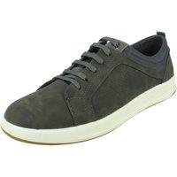 Thomas Blunt Men's Textured Lace-Up Casual Trainer with Cup Sole in Grey | Size: 10