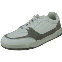 Thomas Blunt Men's Lace-Up Contrast Sole Casual Trainer in White | Size: 8