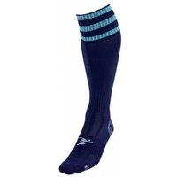 Precision Men's 3 Stripe Pro Football Socks in Mid Navy | Size: 7-11