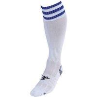 Precision Men's 3 Stripe Pro Football Socks in White | Size: 7-11