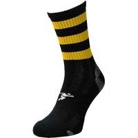 Precision Men's Pro Hooped Gaelic Mid Socks in True Black | Size: 7-11