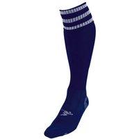 Precision Men's 3 Stripe Pro Football Socks in Navy | Size: 3-6