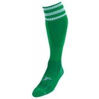Precision Men's 3 Stripe Pro Football Socks in Green | Size: 3-6
