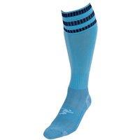 Precision Men's 3 Stripe Pro Football Socks in Blue | Size: 3-6