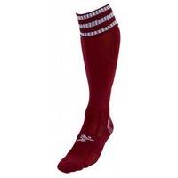 Precision Men's 3 Stripe Pro Football Socks in Maroon | Size: 3-6