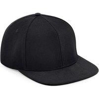 Beechfield Men's 6 Panel Snapback Cap in True Black