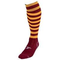 Precision Men's Pro Hooped Football Socks in Maroon | Size: 7-11