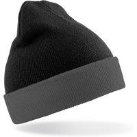 Result Men's Black Compass Beanie in True Black
