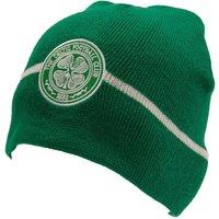 Celtic FC Men's Stripe Detail Crest Green Beanie