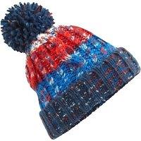 Beechfield Men's Corkscrew Knitted Pom Pom Beanie Hat in Blue
