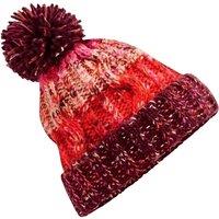 Beechfield Men's Corkscrew Knitted Pom Pom Beanie Hat in Red
