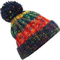 Beechfield Men's Corkscrew Knitted Pom Pom Beanie Hat