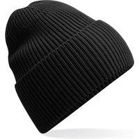 Beechfield Men's Cuffed Oversized Beanie in Black