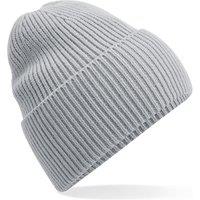 Beechfield Men's Cuffed Oversized Beanie in Light Grey