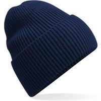 Beechfield Men's Cuffed Oversized Beanie in Navy