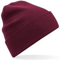 Beechfield Men's Original Cuffed Cotton Beanie in Burgundy