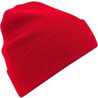 Beechfield Men's Original Cuffed Cotton Beanie in Red