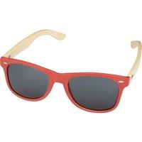 Avenue Men's Sun Ray Bamboo Sunglasses in Red