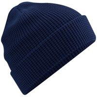 Beechfield Men's Waffle Cotton Beanie in Navy