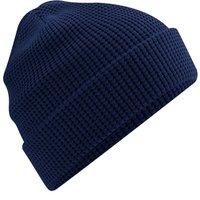 Beechfield Men's Waffle Cotton Beanie in Navy