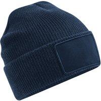 Beechfield Men's Thinsulate Removable Patch Beanie in Navy