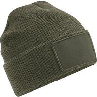 Beechfield Men's Thinsulate Removable Patch Beanie in Green