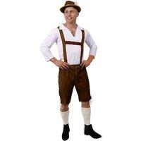 I Love Fancy Dress Men's Brown Bavarian Costume | Size: Medium