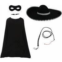 I Love Fancy Dress Men's Bandit Fancy Dress Set in Black
