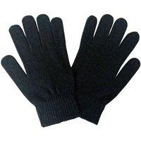 Sock Snob Men's Thin Knitted Winter Magic Thermal Wool Gloves in Black